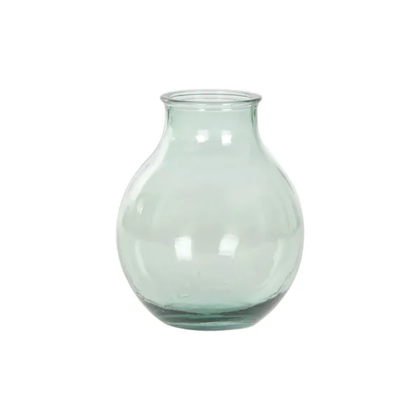 Jarrón cristal templado verde 29 x 29 x 36 cm