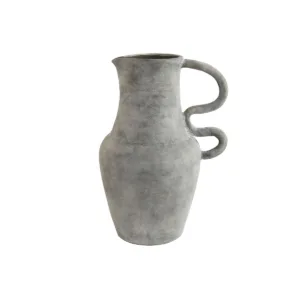 Jarrón de terracota gris multicolor