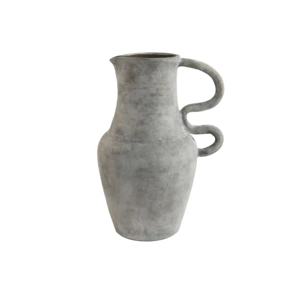 Jarrón de terracota gris multicolor