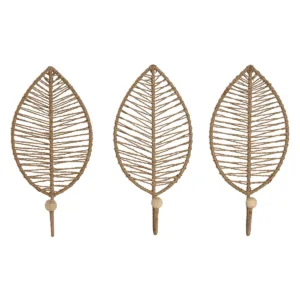 Perchero de Pared Natural de Yute y Metal
