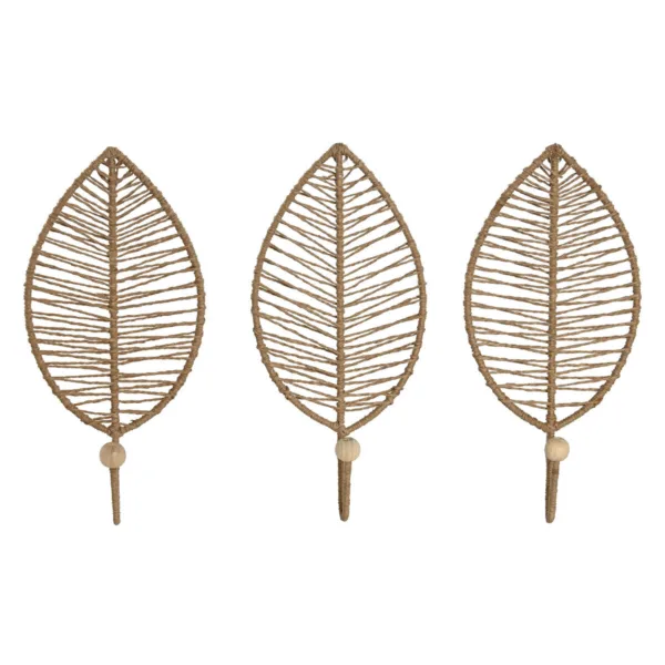 Perchero de Pared Natural de Yute y Metal