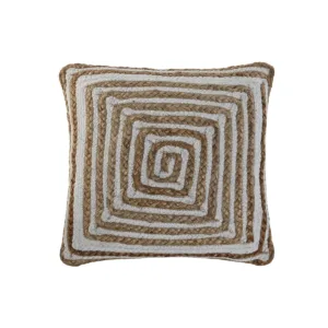 Cojín Boho de Algodón y Yute espiral
