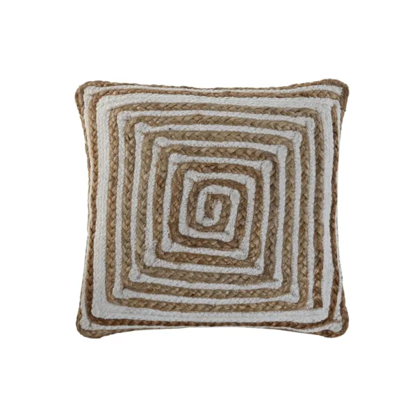 Cojín Boho de Algodón y Yute espiral