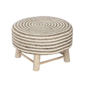 Reposapiés de Yute y Madera de Eucalipto