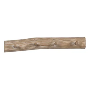 Perchero de pared en madera de abeto (50 x 8 x 7 cm)