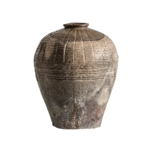 Jarrón de cerámica envejecida