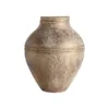 Tinaja de cerámica marrón artesanal Kellashe