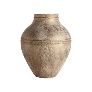 Tinaja de cerámica marrón artesanal Kellashe