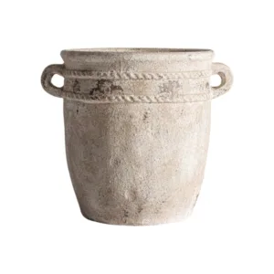 Ánfora de cerámica marrón artesanal Zaira
