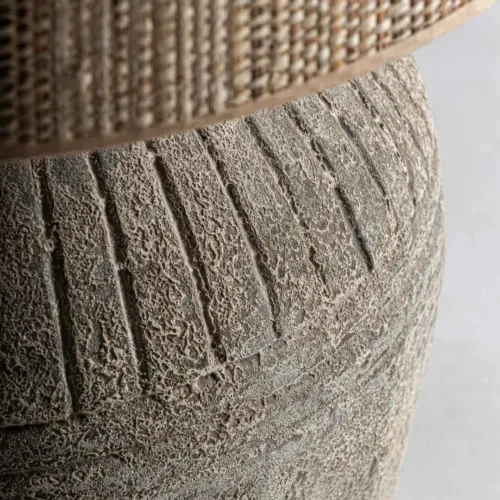 lámpara de mesa yute