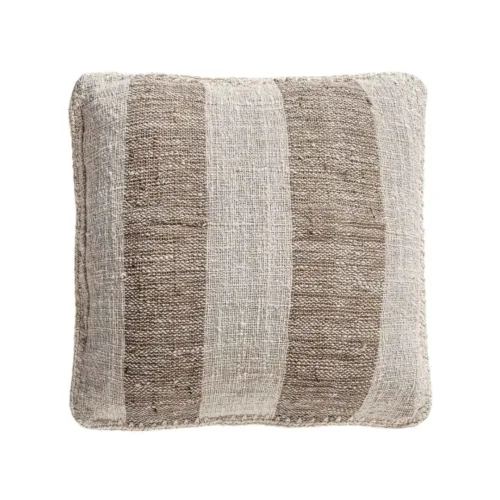 cojín rayas beige