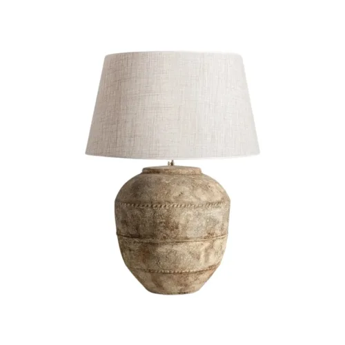 Lámpara de terracota y lino Lena