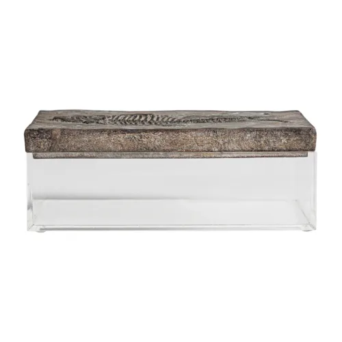 Caja de resina decorativa con efecto envejecido