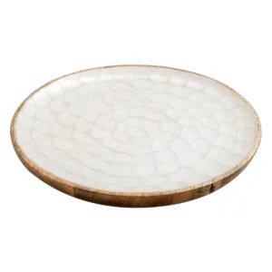 Plato nácar madera gr (4 uds)