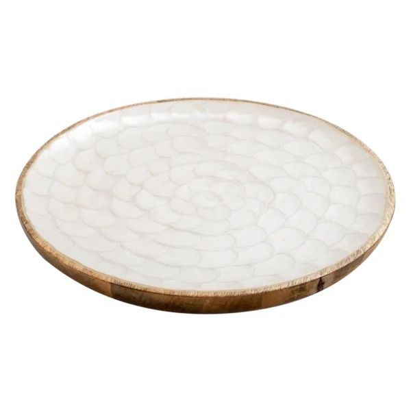 Plato nácar madera gr (4 uds)