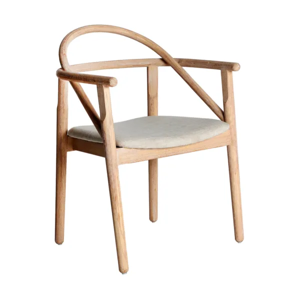 silla de madera de olmo y lino
