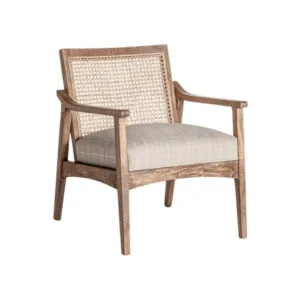 Sillón de madera y ratán natural Valhey | Calma Terra