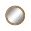 Espejo de pared redondo de madera