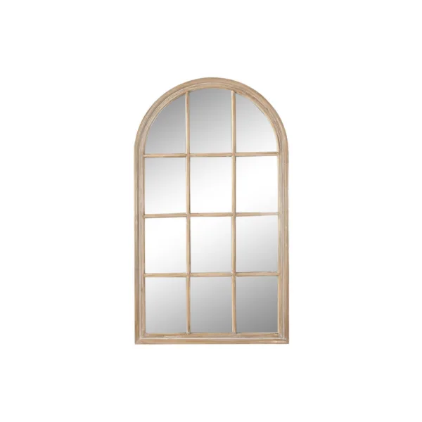 Espejo ventana decapé en madera natural 80 cm | Calma Terra