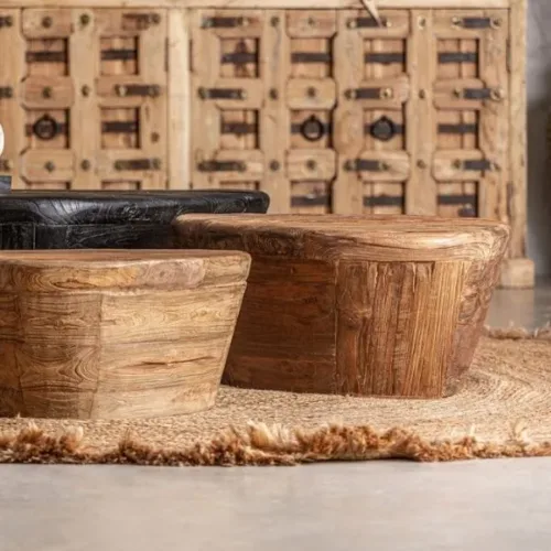 mesa de centro en teca