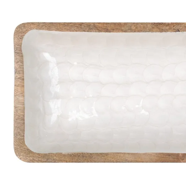 Bandeja de nácar y madera grande (2 uds) - Imagen 2
