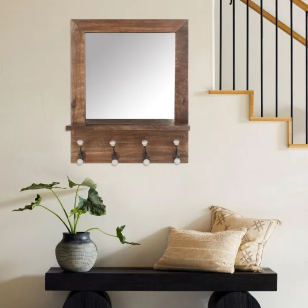 Espejo percha madera - Imagen 3