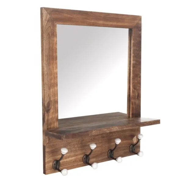 Espejo percha madera - Imagen 2