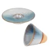 Plato con vaso gres (4 uds) - Imagen 2