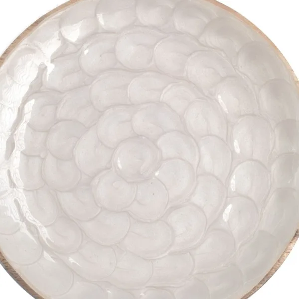 Plato nácar madera peq (6 uds) - Imagen 3