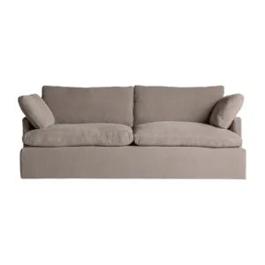 Sofá de lino gris 3 plazas Ferfay 210 cm | Calma Terra