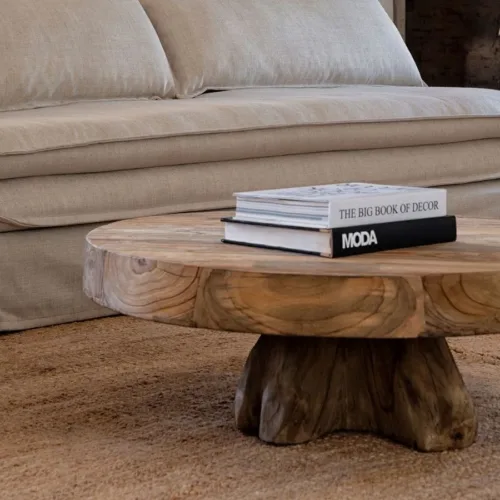 Mesa de centro de teca