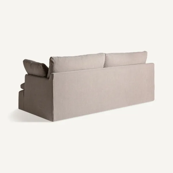Sofá de lino gris 3 plazas Ferfay 210 cm - Imagen 4