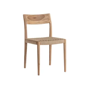 Silla de madera de teca y fibra CAEN