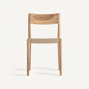 Silla de madera de teca y fibra CAEN
