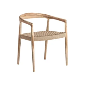 Sillón de madera de teca y fibra Caen | Calma Terra