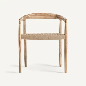 Sillón de madera de teca y fibra Caen | Calma Terra
