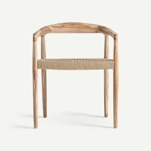 sillón caen de madera de teca y fibra