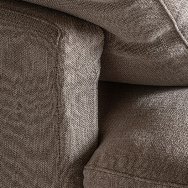 Sofá de lino gris 3 plazas Ferfay 210 cm - Imagen 9