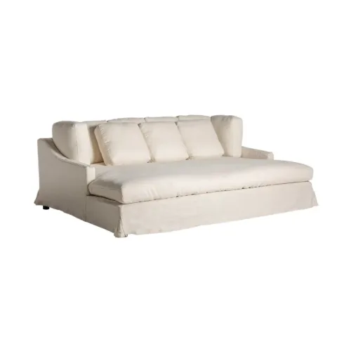 Sofá blanco roto de 4 plazas