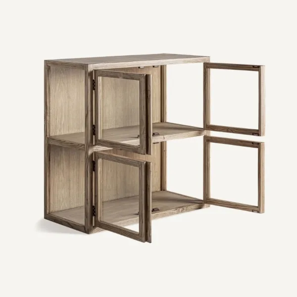 Vitrina de madera de olmo Masein 85 cm - Imagen 3