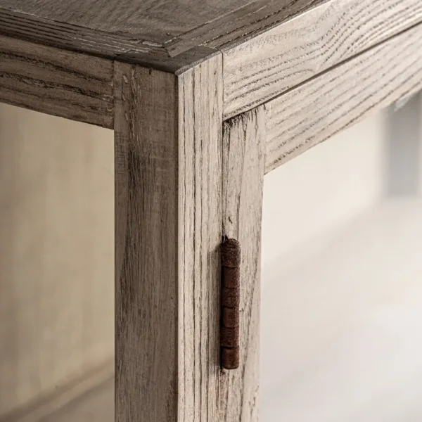 Vitrina de madera de olmo Masein 85 cm - Imagen 4