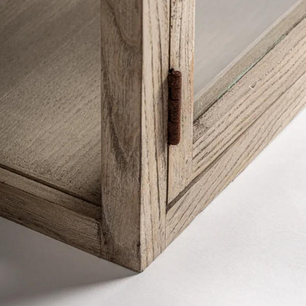 Vitrina de madera de olmo Masein 85 cm - Imagen 7