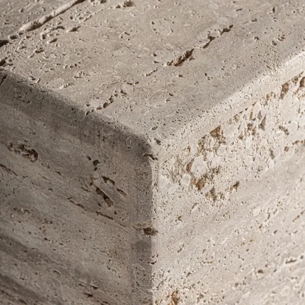 Mesa de centro en piedra travertino Rapolano 60 cm - Imagen 3
