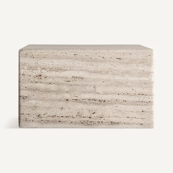 Mesa de centro en piedra travertino Rapolano 60 cm - Imagen 2