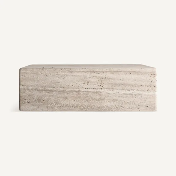 Mesa de centro en travertino 80 cm Rapolano - Imagen 2