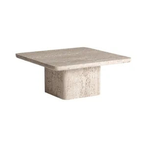 Mesa de centro en travertino Theuville 80 cm | Calma Terra