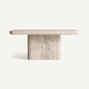Mesa de centro en travertino Theuville 80 cm | Calma Terra