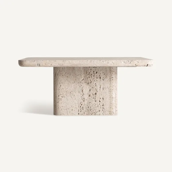 Mesa de centro en travertino Theuville 80 cm - Imagen 2