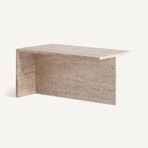Mesa de centro de travertino Theuville