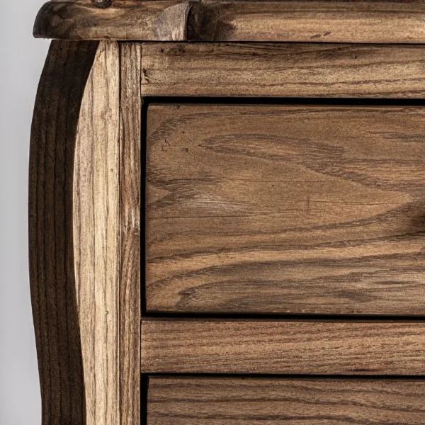 Mesita de noche de madera de olmo Brixton - Imagen 5